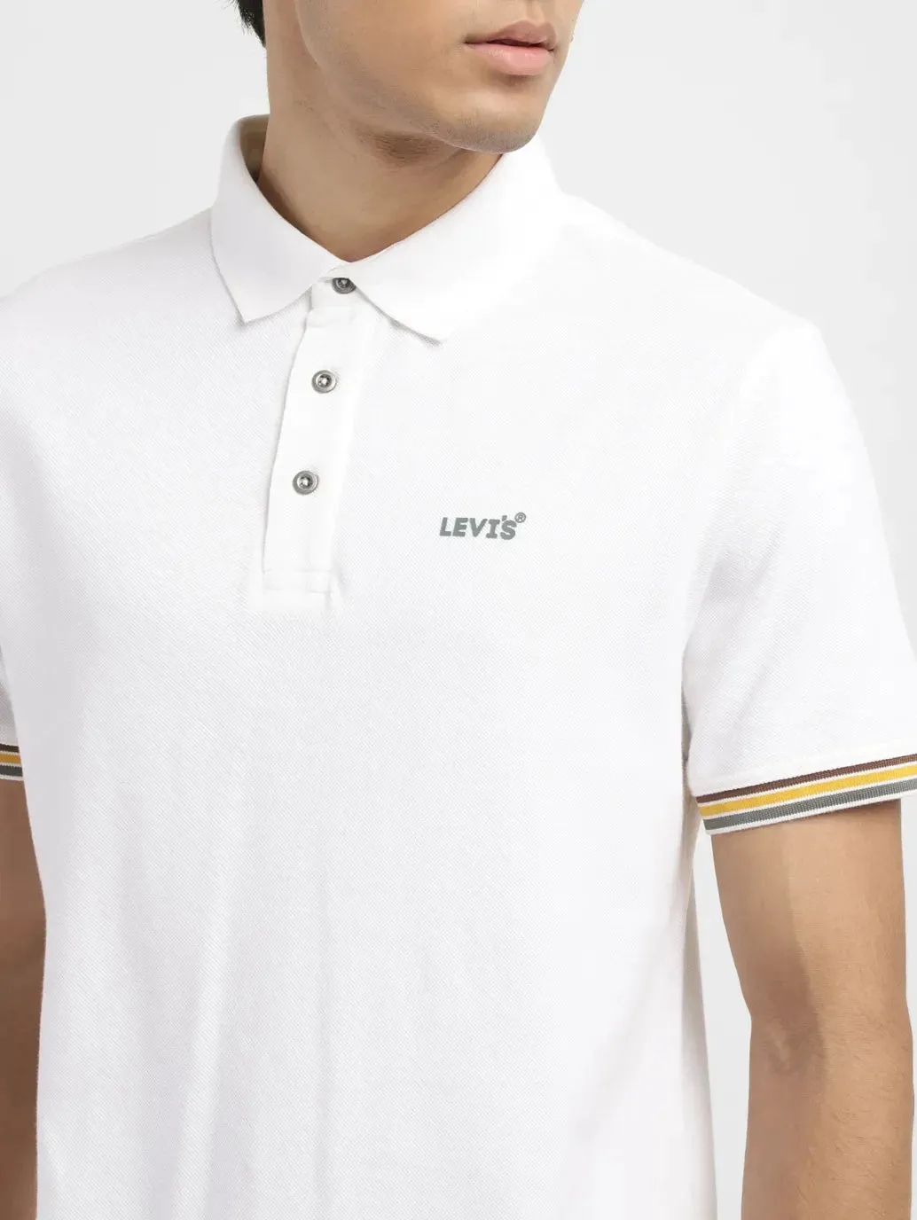 Men's Solid Slim Fit Polo T-shirt