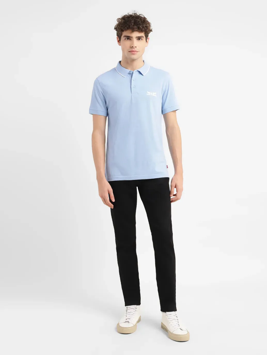 Men's Solid Slim Fit Polo T-shirt