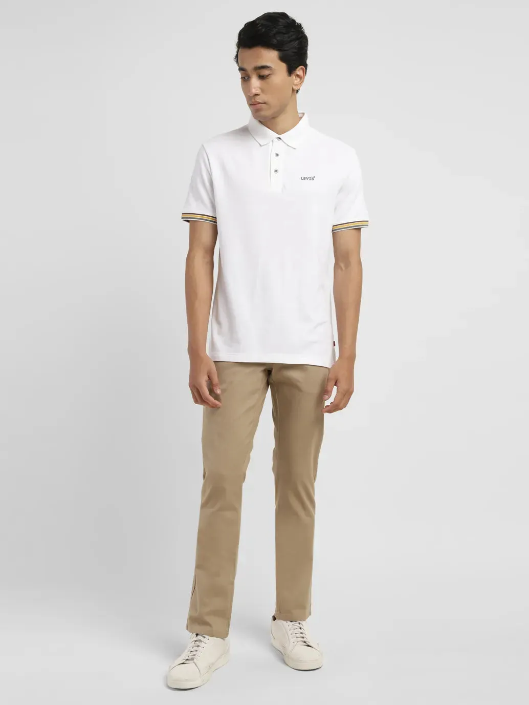 Men's Solid Slim Fit Polo T-shirt