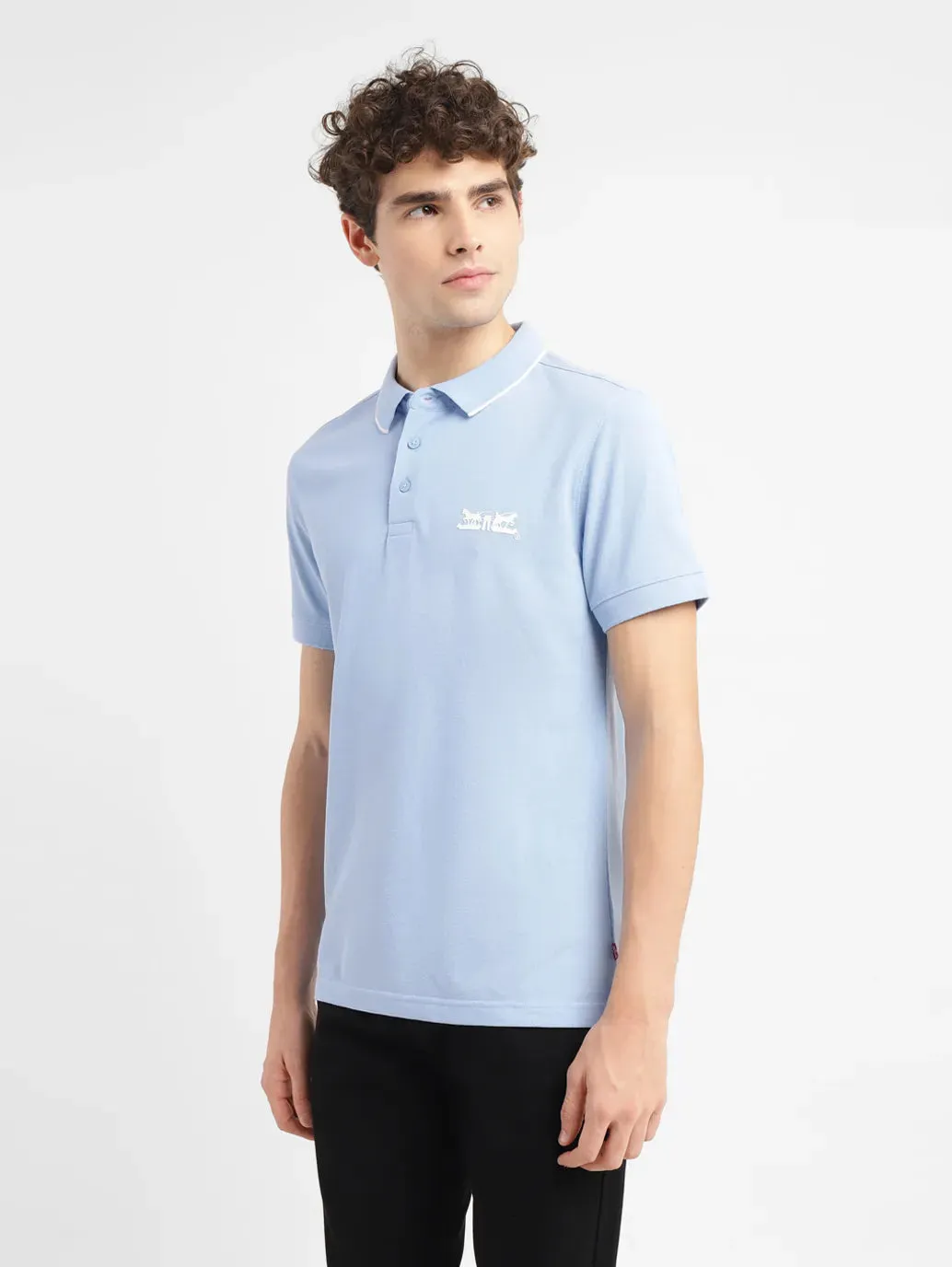Men's Solid Slim Fit Polo T-shirt