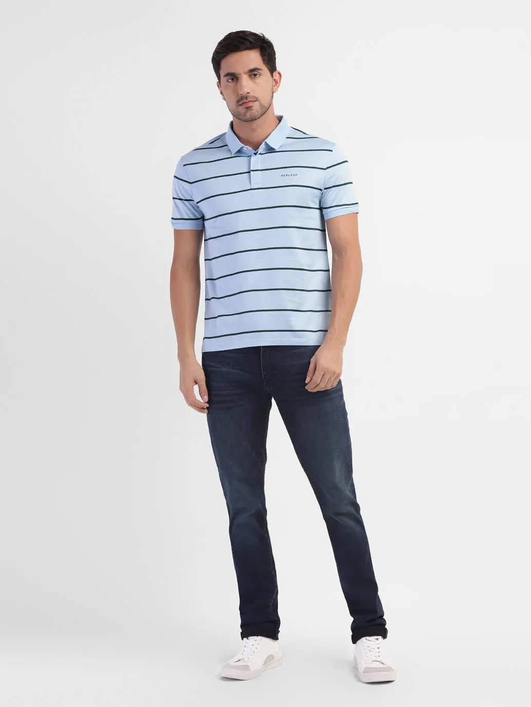 Men's Striped Polo T-shirt