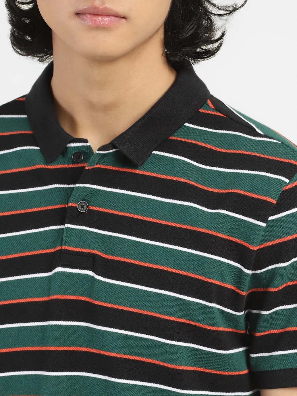 Men's Striped Polo T-shirt