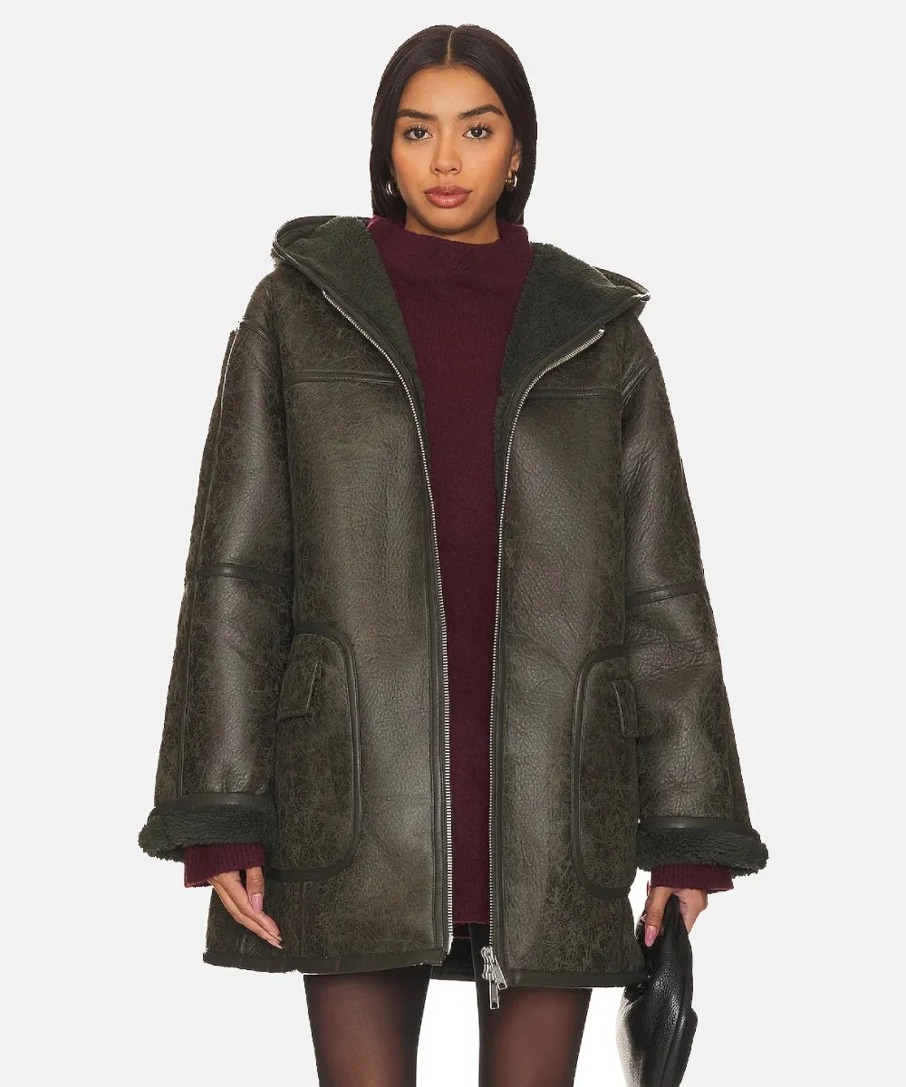 Miller Faux Leather Oversized Jacket
