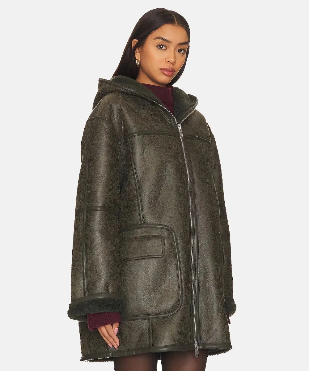 Miller Faux Leather Oversized Jacket