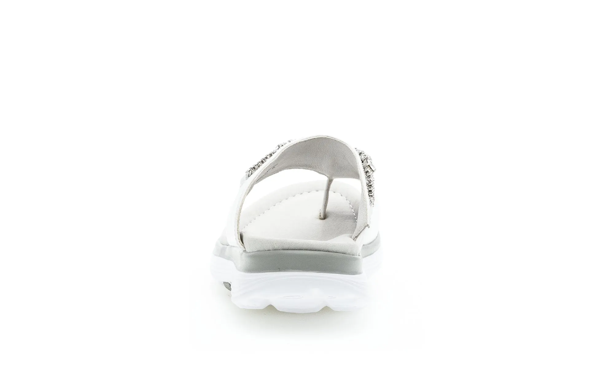 Mules blanches en cuir lisse