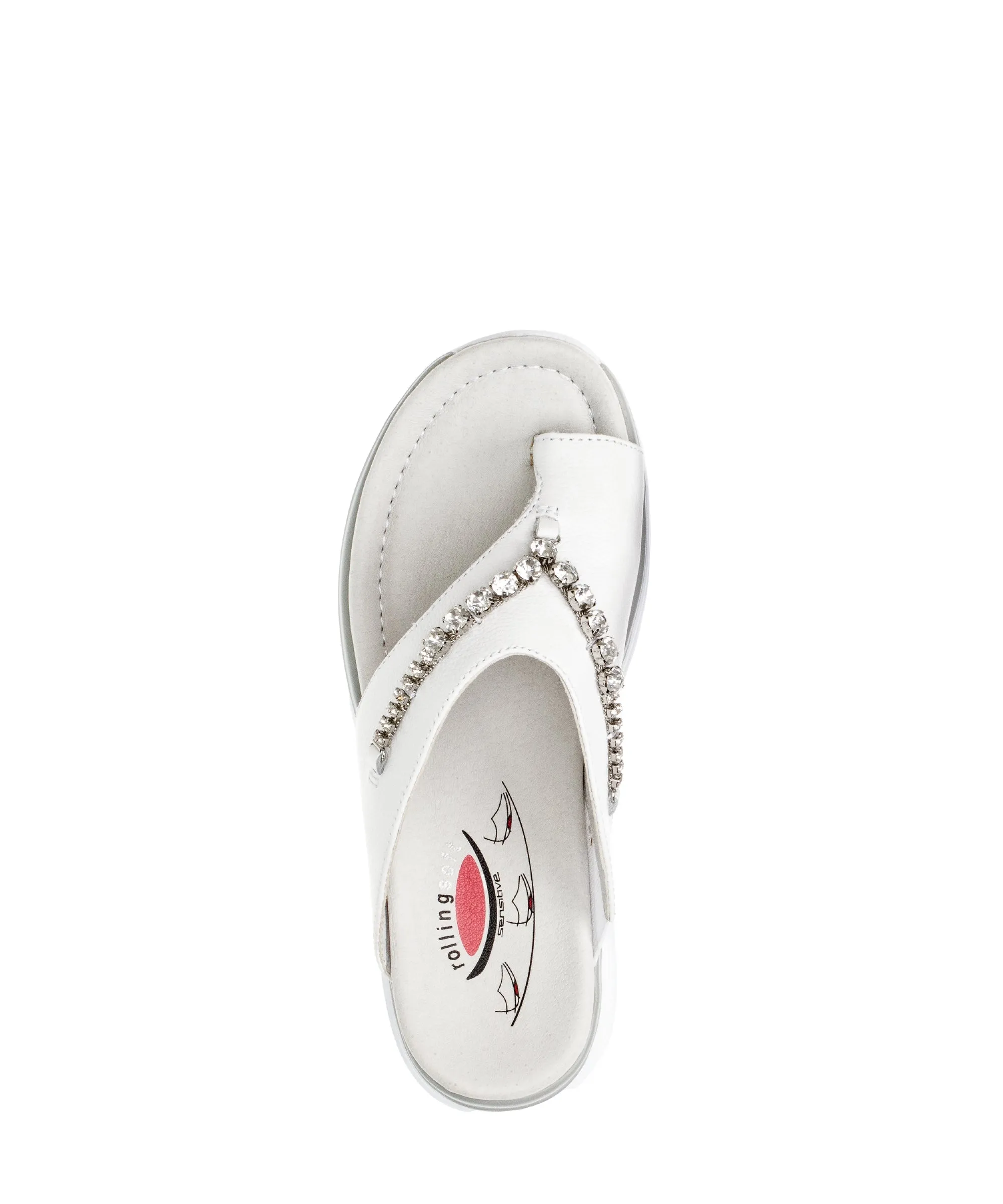 Mules blanches en cuir lisse