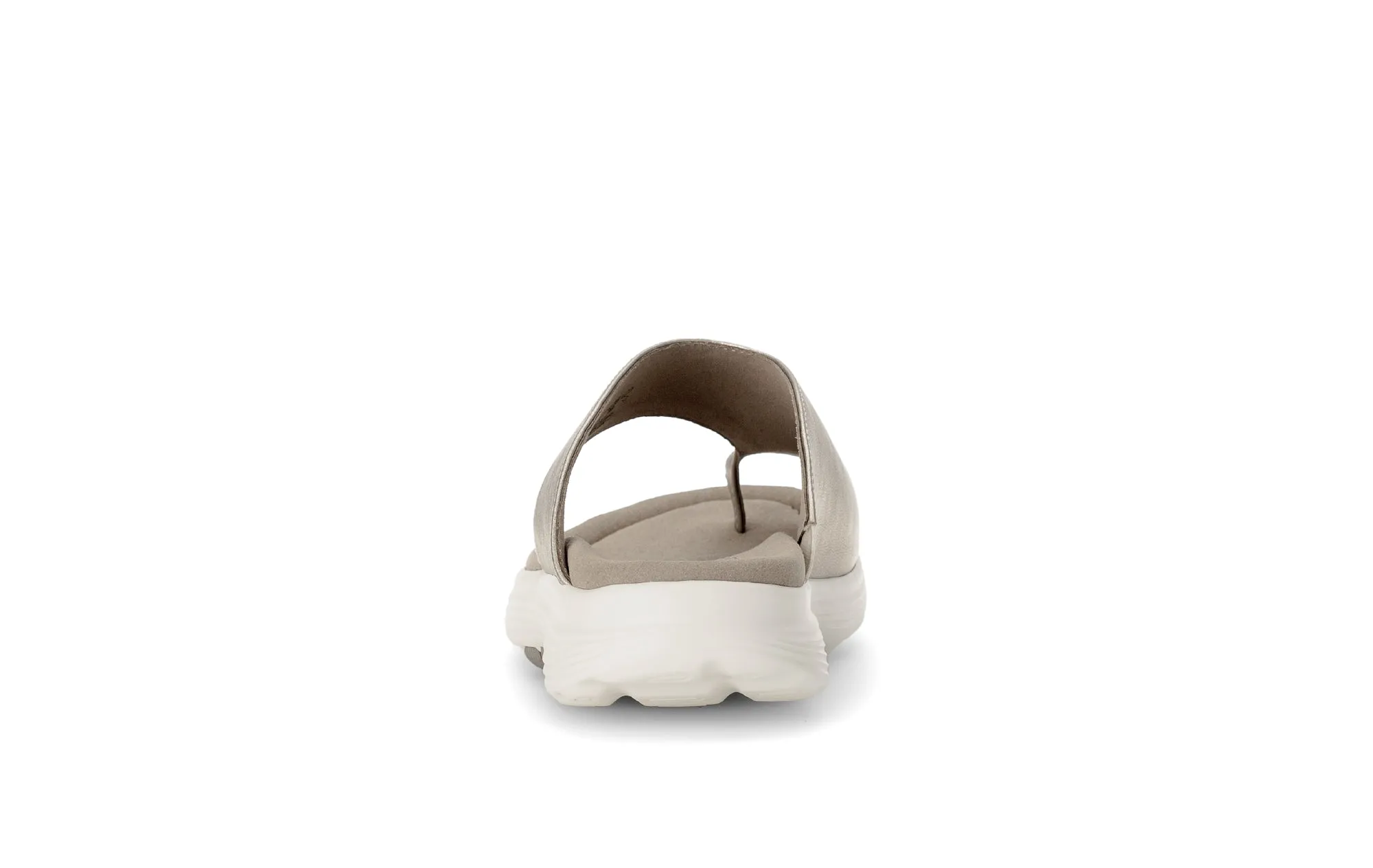 Mules dorées en cuir lisse