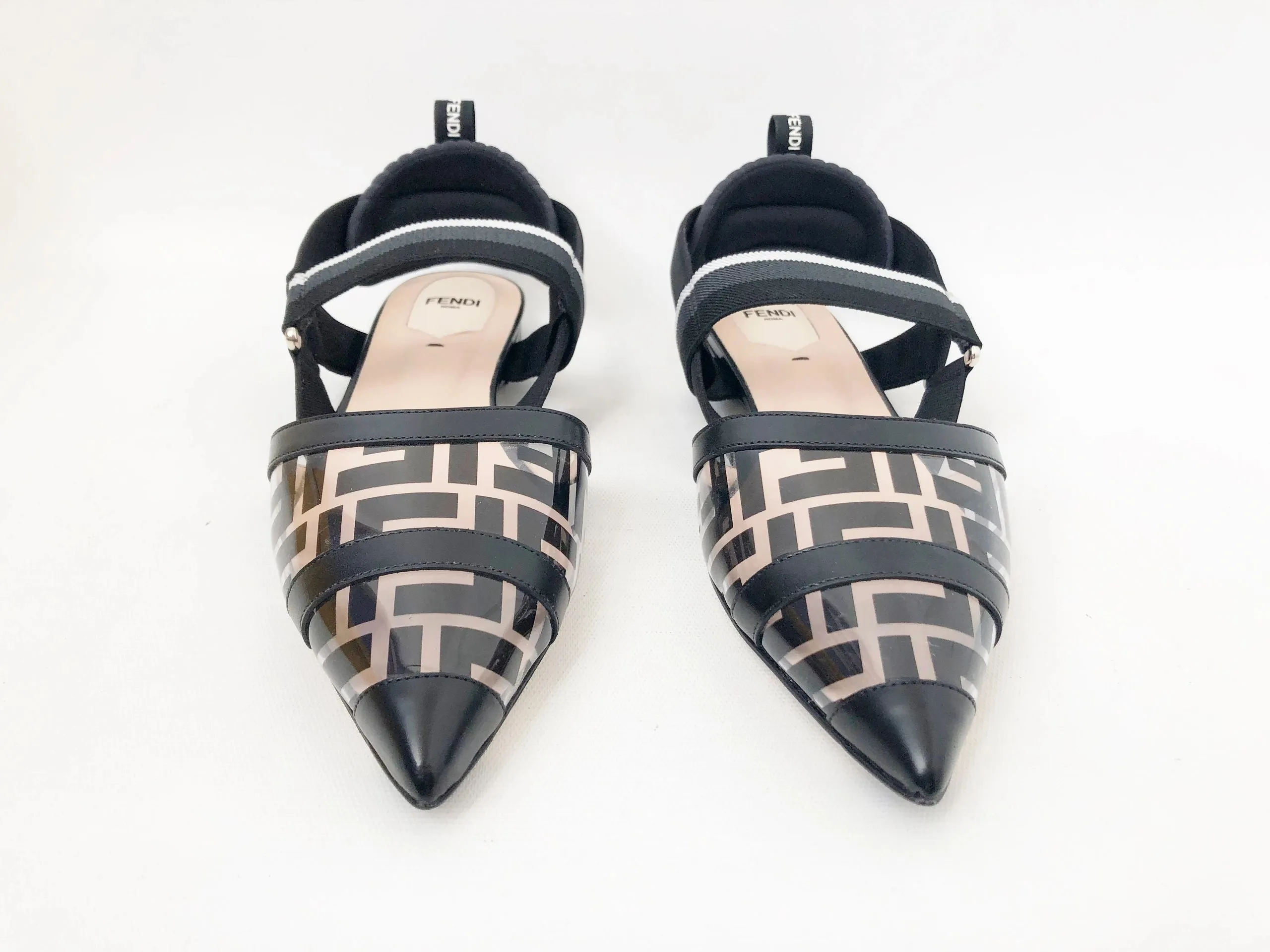 NEW Fendi Colibri Slingback Flats Size 40.5 It (10.5 Us)