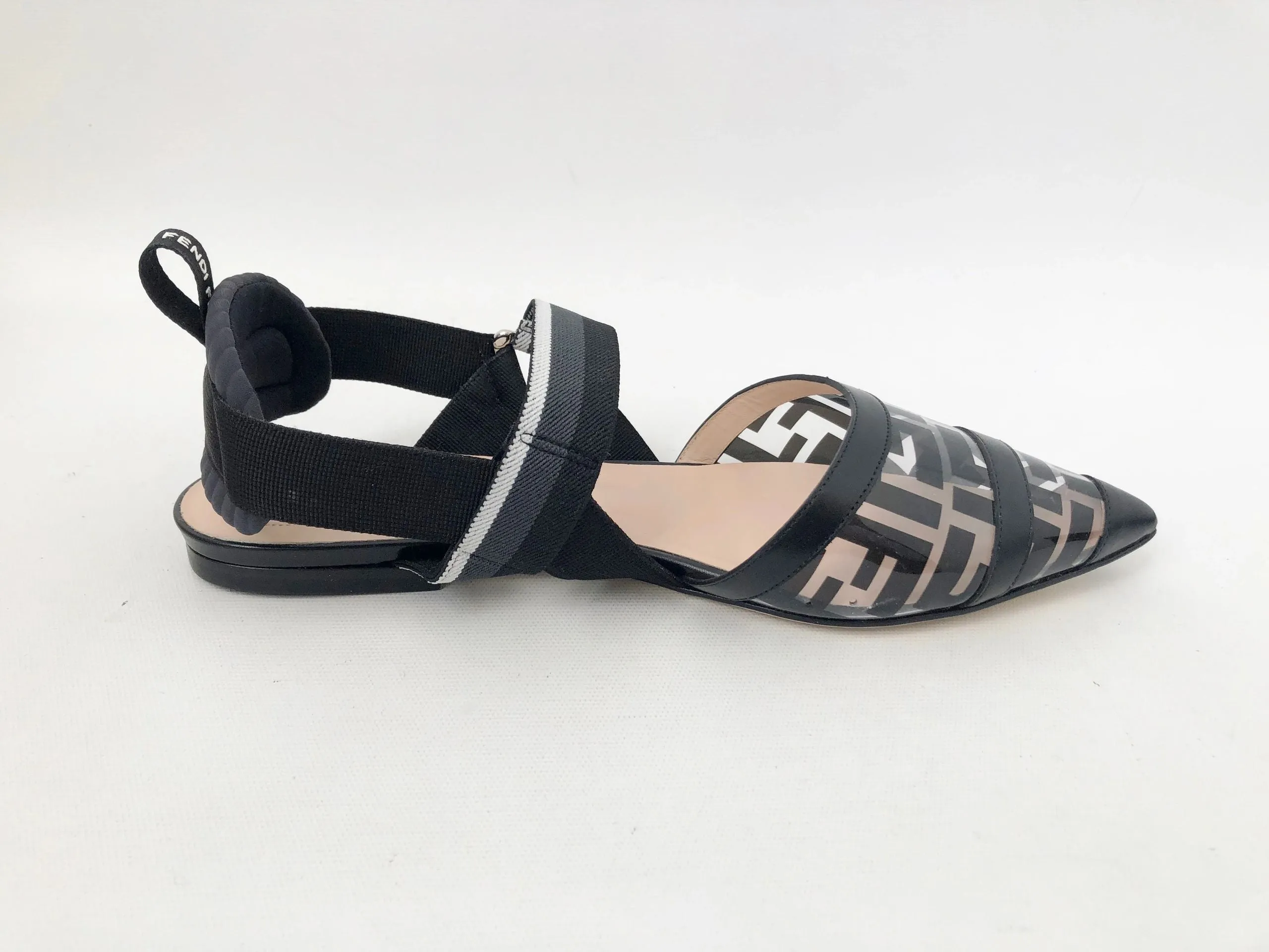 NEW Fendi Colibri Slingback Flats Size 40.5 It (10.5 Us)