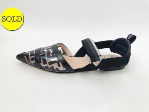 NEW Fendi Colibri Slingback Flats Size 40.5 It (10.5 Us)