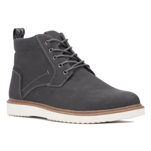 NY & C New York & Company Mens Allen Gray Chukka Round Toe Boots, Mesh Lining, Flats Thermoplastic Rubber Outsole; Size 9.5