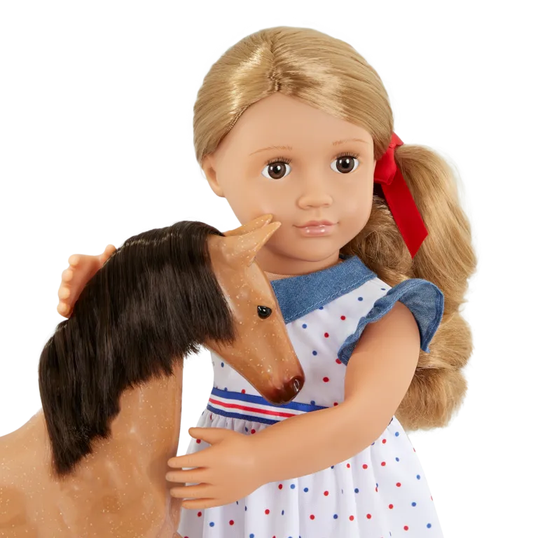Our Generation 18" Doll w/Foal - Shelley & Buckskin Appaloosa