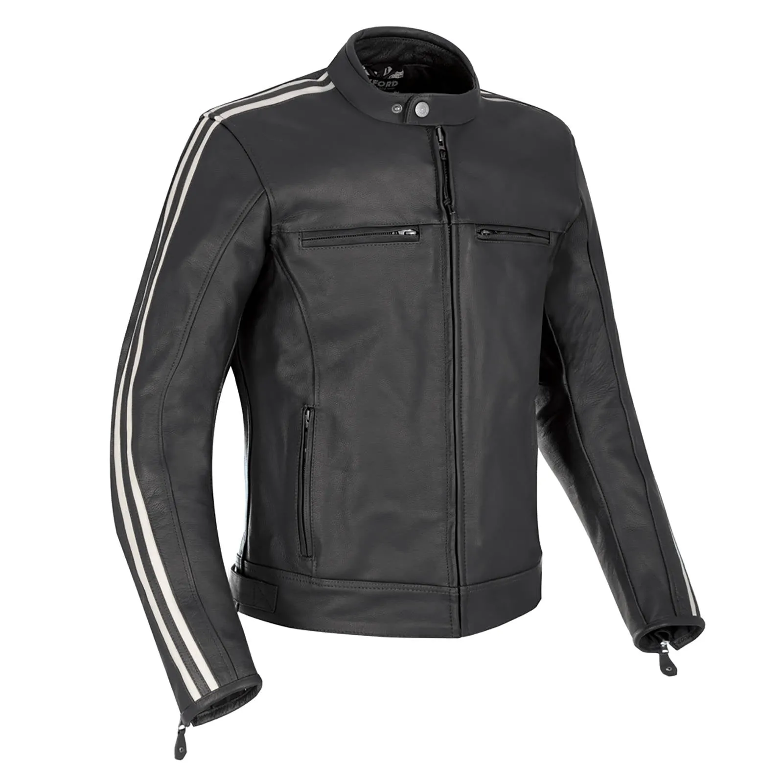 Oxford Bladon Leather Jacket Black Large