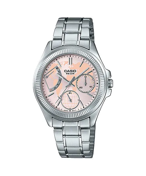 Reloj casual correa de Acero inoxidable LTP-2089D-4AV