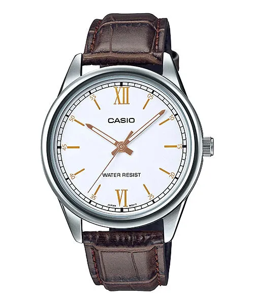 Reloj casual correa de cuero MTP-V005L-7B3