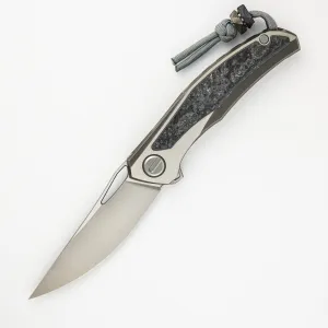 Shirogorov Knives Quantum WKM - Titanium/White CarboTi Handle - S90V Blade - SRRBS - Completed
