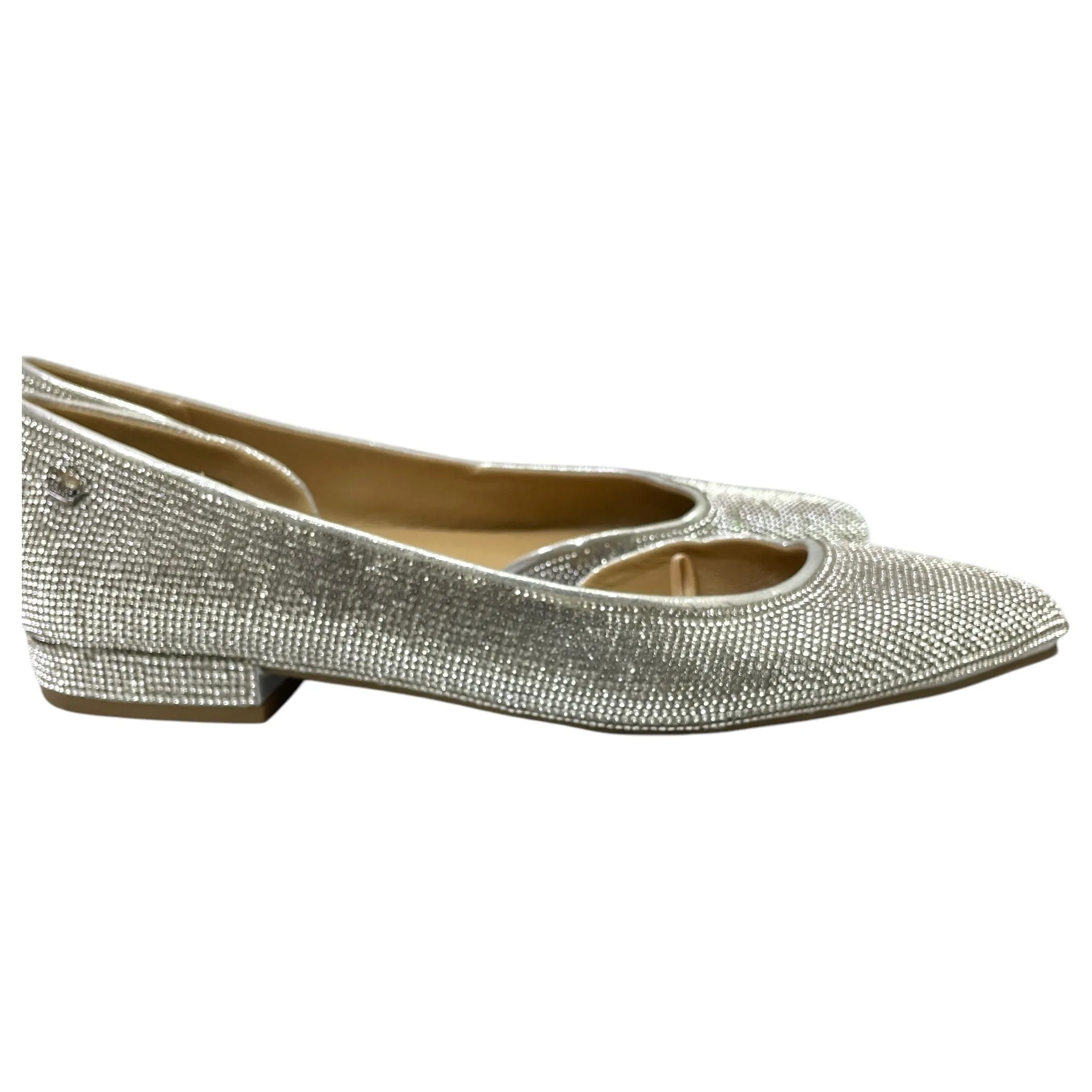 Shoes Flats By Juicy Couture In Silver, Size:9