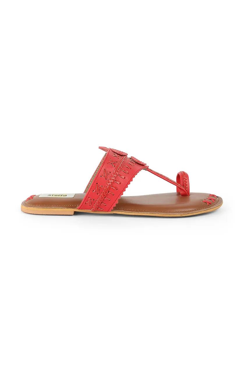 Weave K Flats Red