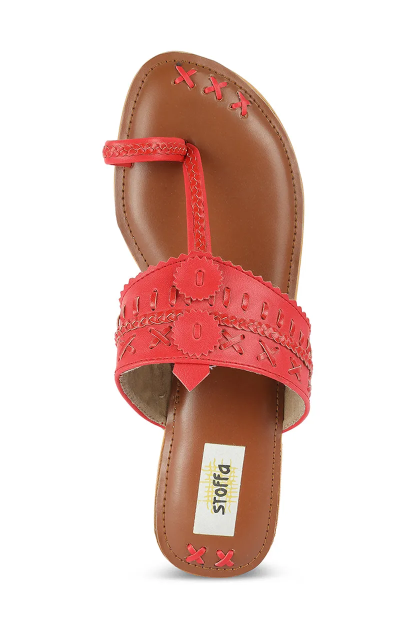 Weave K Flats Red