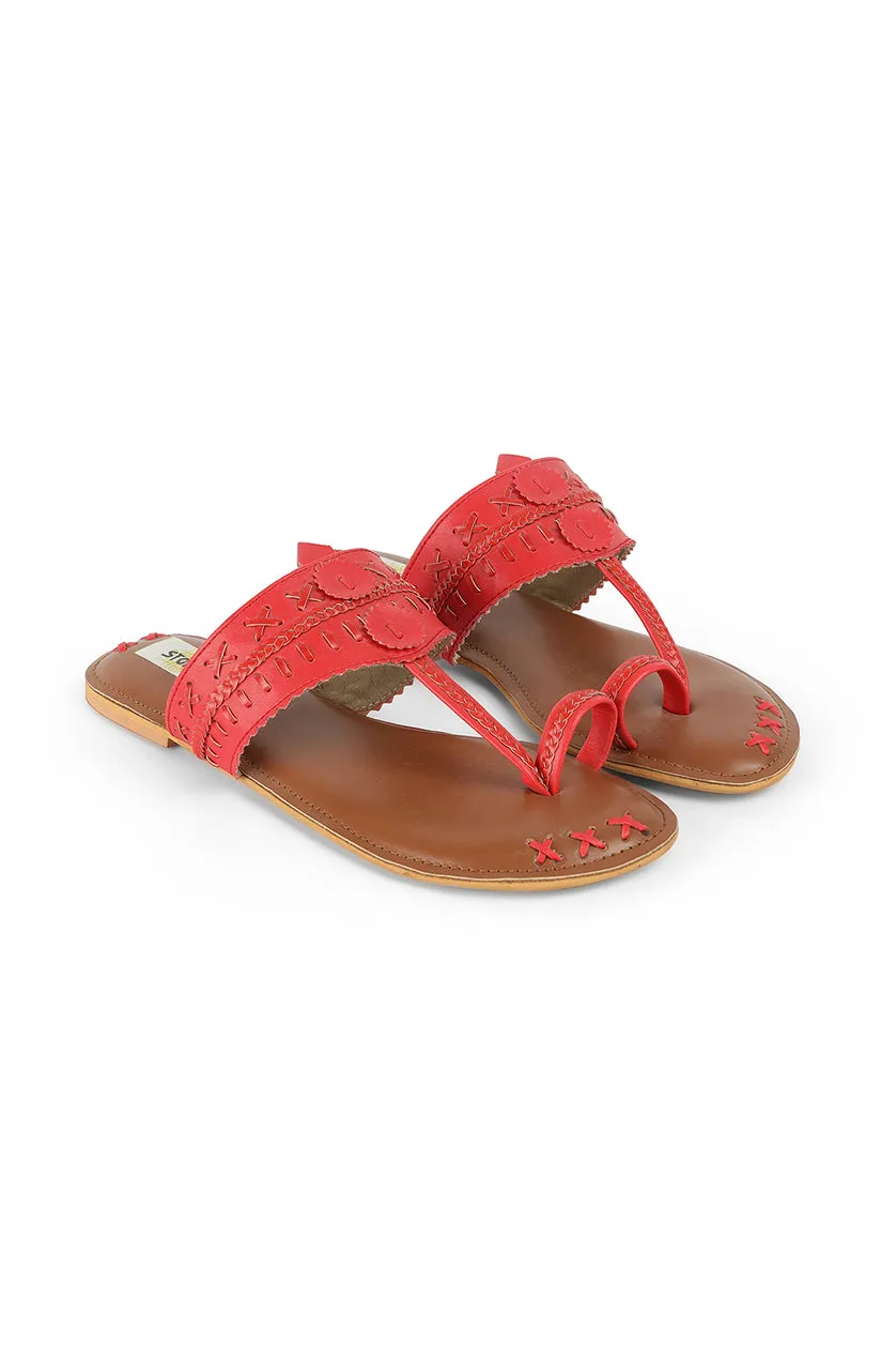 Weave K Flats Red