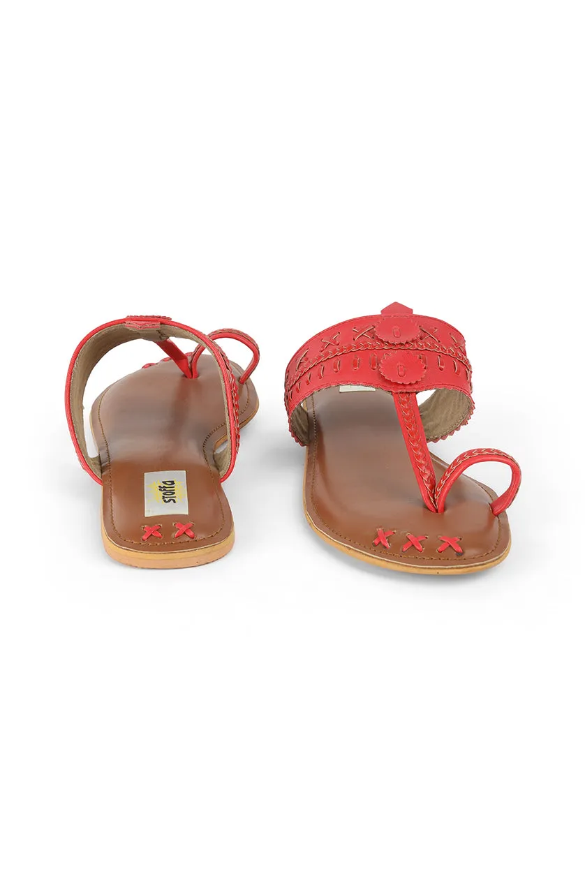 Weave K Flats Red