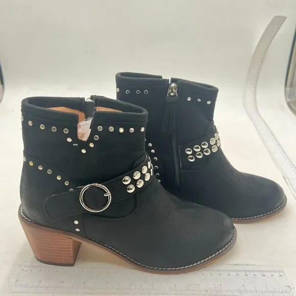 Women Trendy Low Heel Pointed Toe Lace Up Chukka Ankle Boots Flats Black Shoes