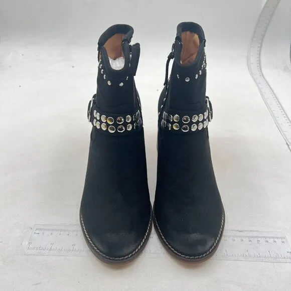 Women Trendy Low Heel Pointed Toe Lace Up Chukka Ankle Boots Flats Black Shoes