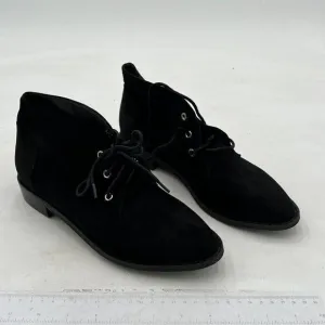 Women Trendy Low Heel Pointed Toe Lace Up Chukka Ankle Boots Flats Fall Winter