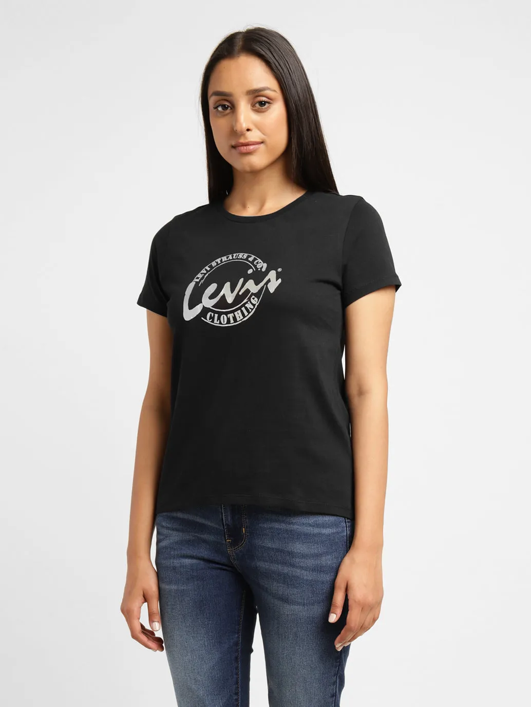 Women's Brand Logo Crew Neck T-shirt