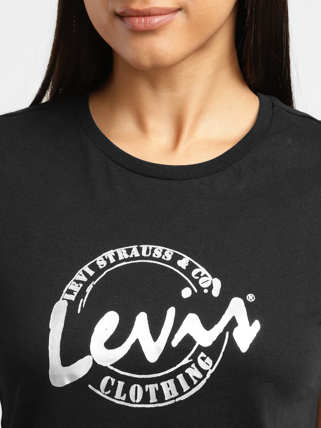 Women's Brand Logo Crew Neck T-shirt
