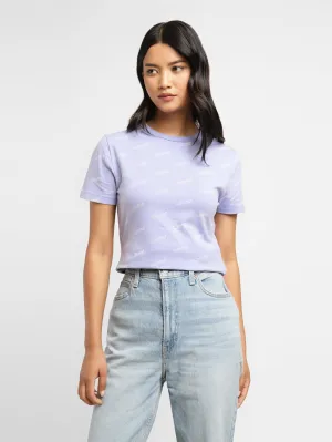Women's Brand Logo Slim Fit T-shirt