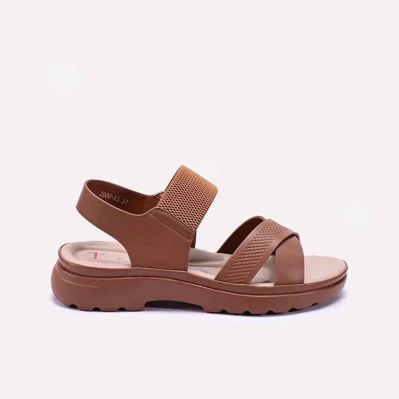 Womens Brown Comfy Casual Sandals 0421557