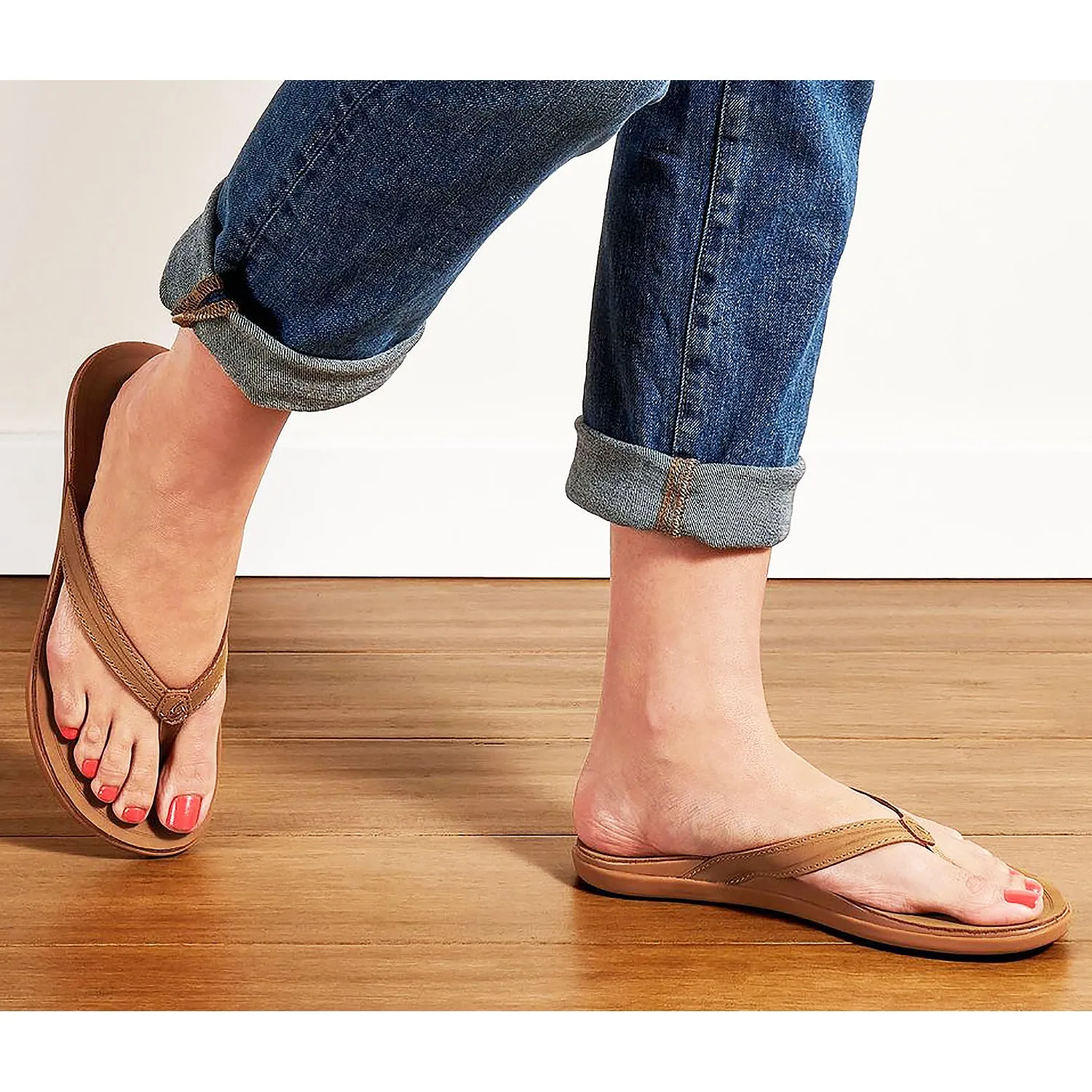 Women's OluKai Aukai Tan Leather
