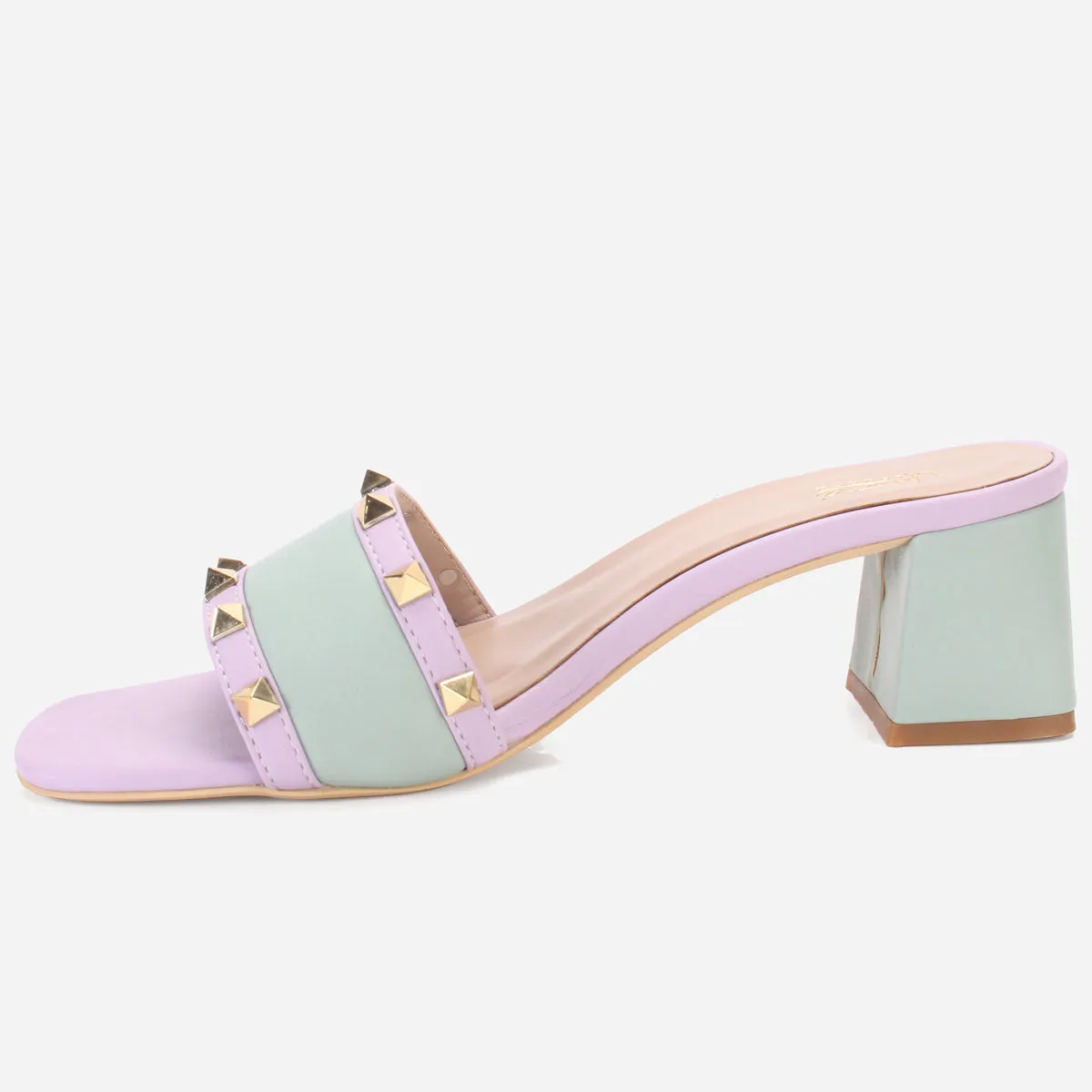 Womens "DEENA" Decorated Block Heeled Sandals