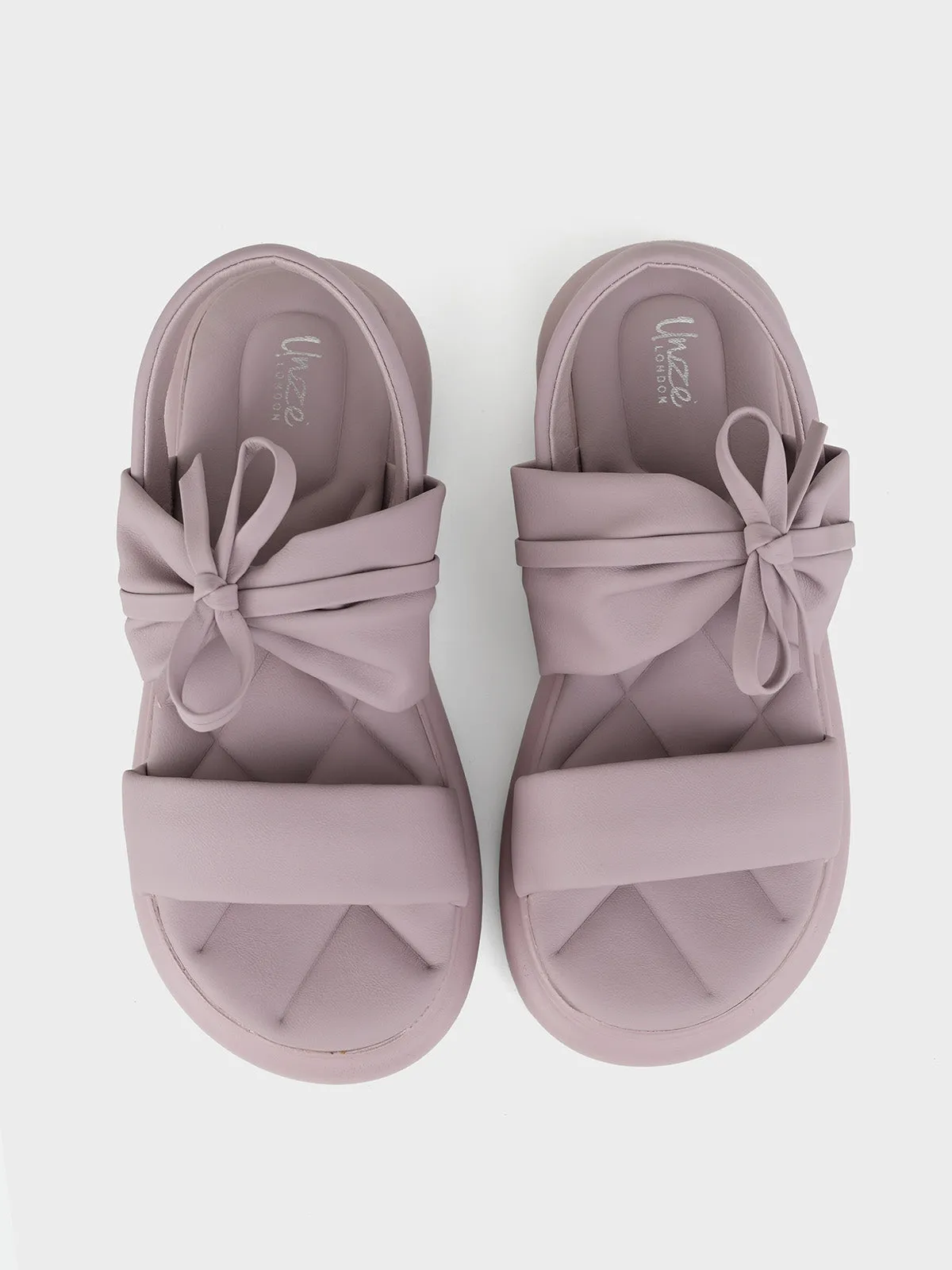 Womens "GREYY" Bow Accented Sandals