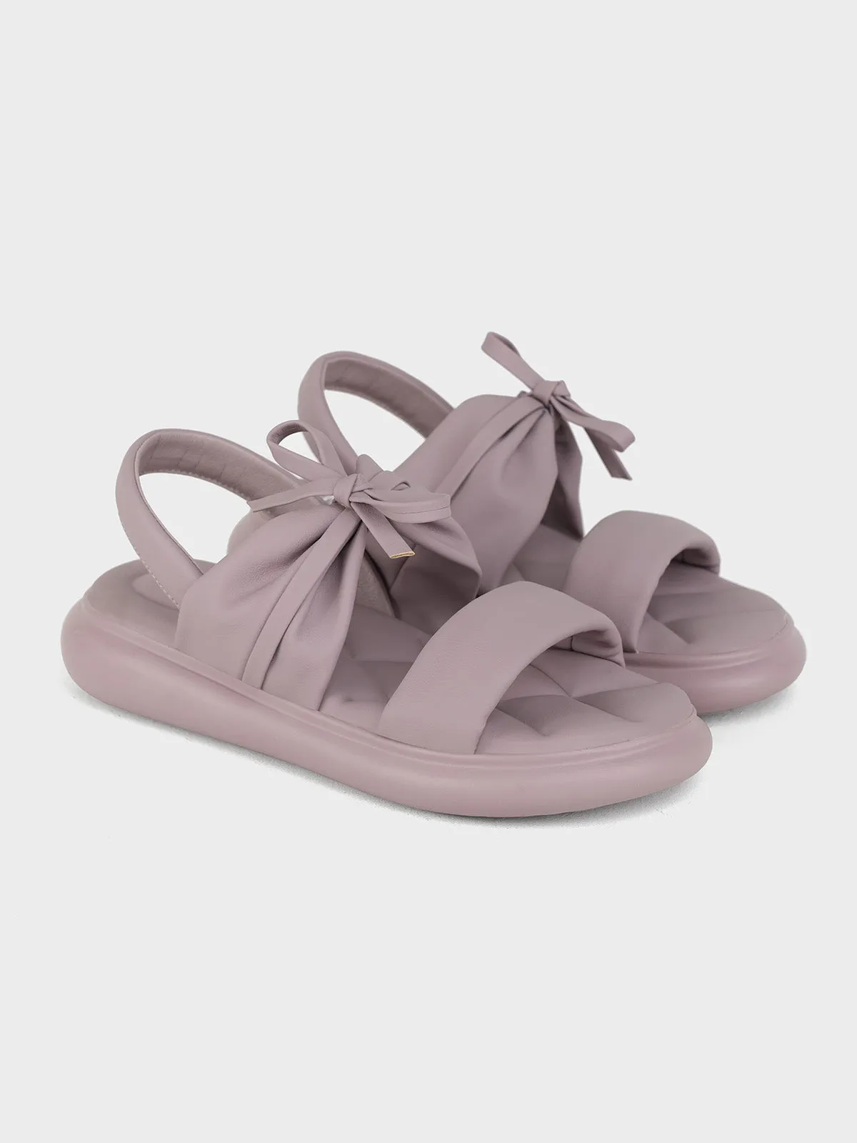 Womens "GREYY" Bow Accented Sandals