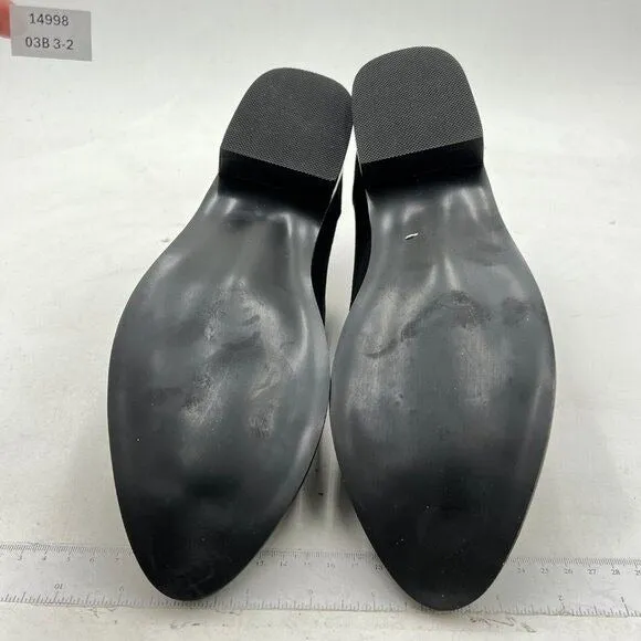 YDN Black Trendy Low Heel Pointed Toe Lace Up Chukka Ankle Boots Flats Fall Shoe